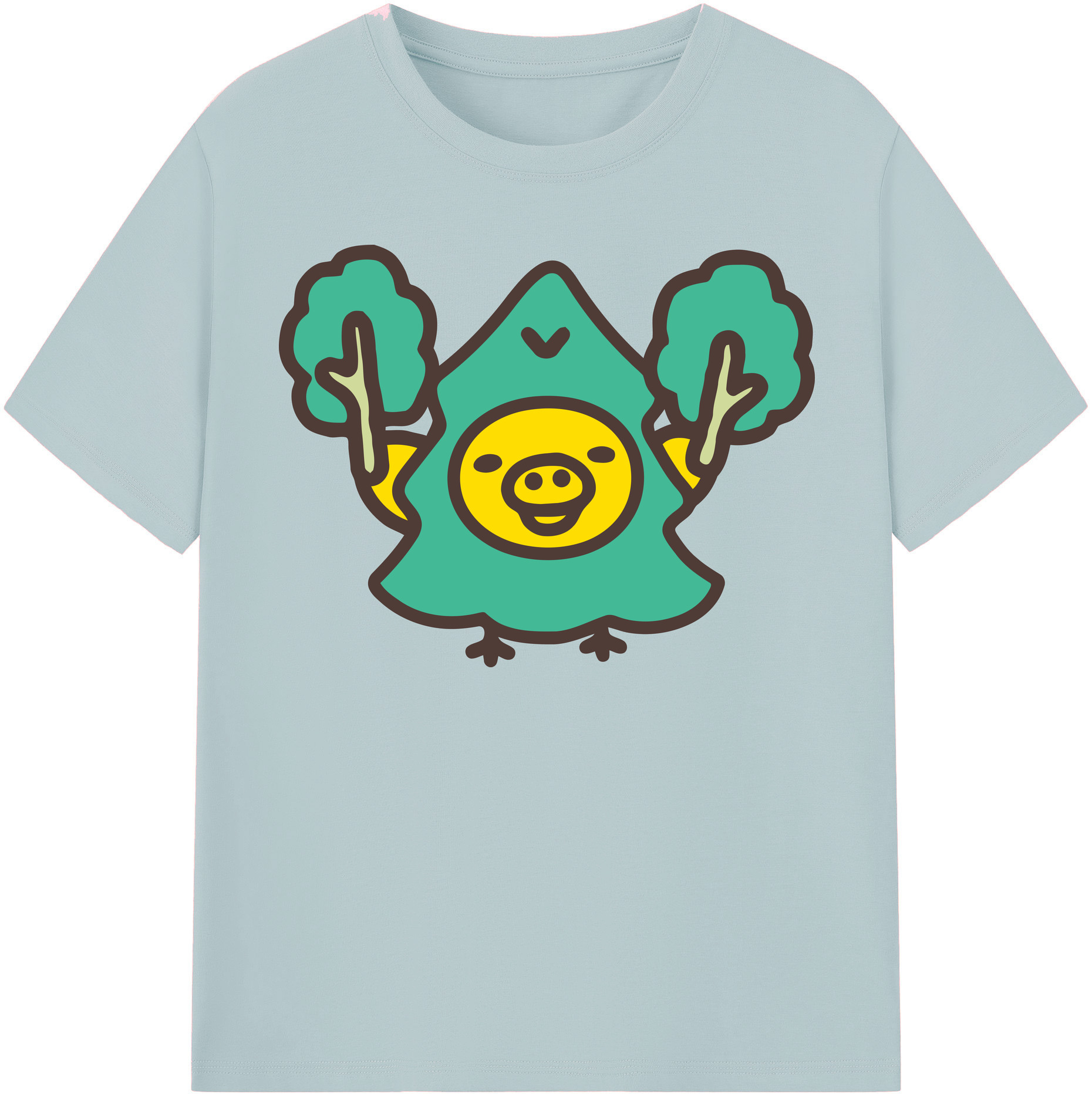 （画像用） リラックマ リラックマ キイロイトリ Rilakkuma Korilakkuma Kiiroitori 綿100％半袖Tシャツ（フロントプリント）